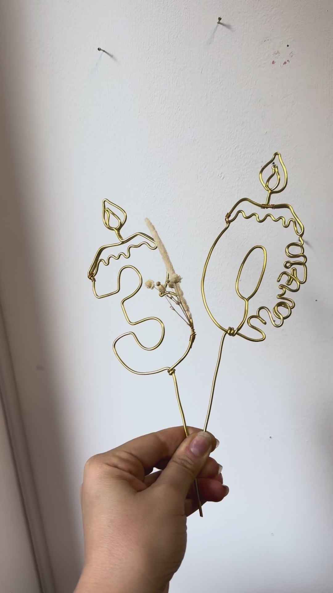 Candelina (con nome) 15 cm